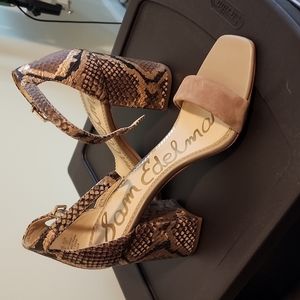 Sam Edelman Nude/Snake Print Heel
